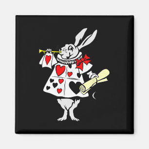 Imán Alice In Wonderland Rabbit Easter Bunny Jugando Mu