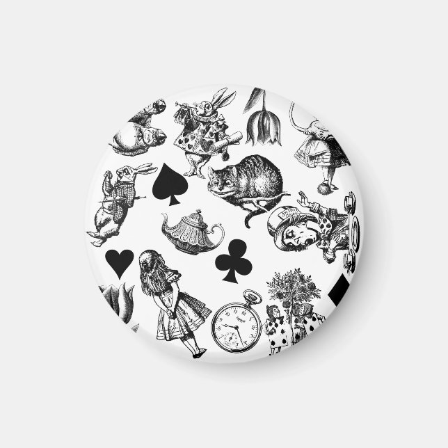 Imán Alice White Rabbit Wonderland Classic (Frente)