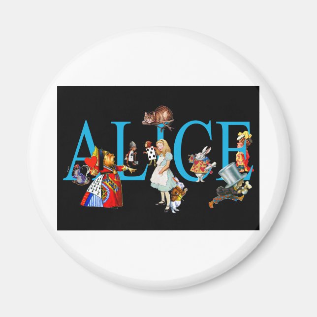 IMÁN ALICE Y AMIGOS EN WONDERLAND (Frente)