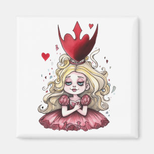 Imán Alicia de vestir rojo