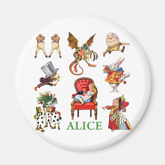 Imán Alicia y sus amigos en el país de las maravillas (Frente)