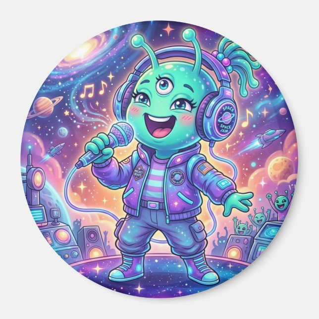 Imán Alien alegre (Frente)
