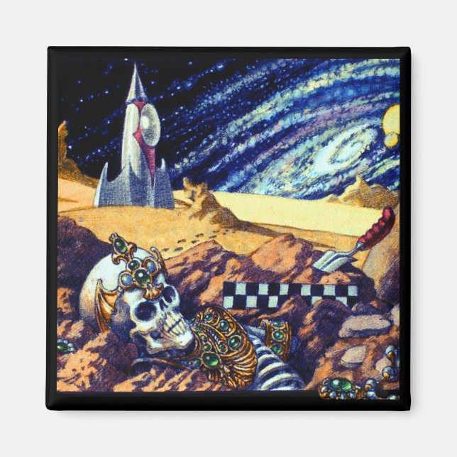 Imán Alien Archeology Square Magnet (Frente)
