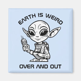 Imán Alien blanco y negro