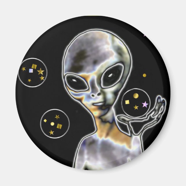 Imán Alien brillante - (Frente)