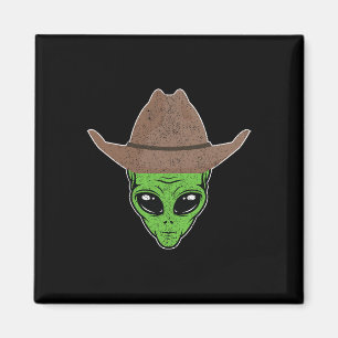 Imán Alien Cowboy Gorra Fun Halloween regalo para el es