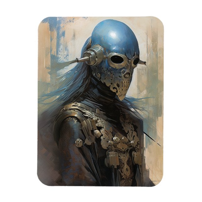 Imán Alien de ciencia ficción con máscara de casco (Vertical)
