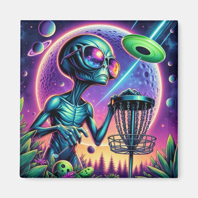 Imán Alien Disk Golf (Frente)
