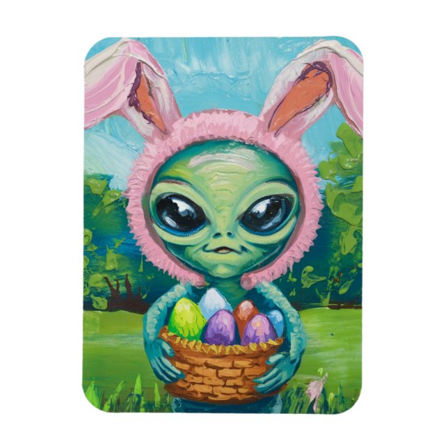 Imán Alien Easter Bunny (Vertical)