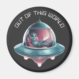 Imán Alien gracioso en OVNI