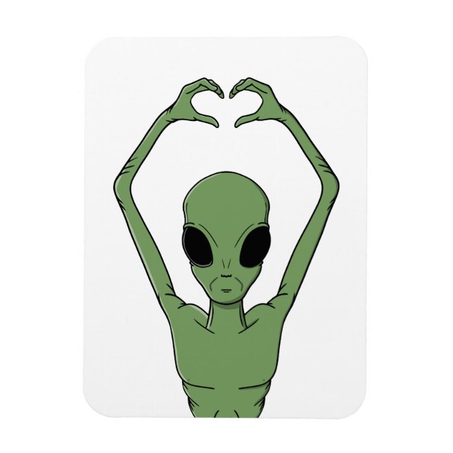 Imán Alien Heart Pose (Vertical)