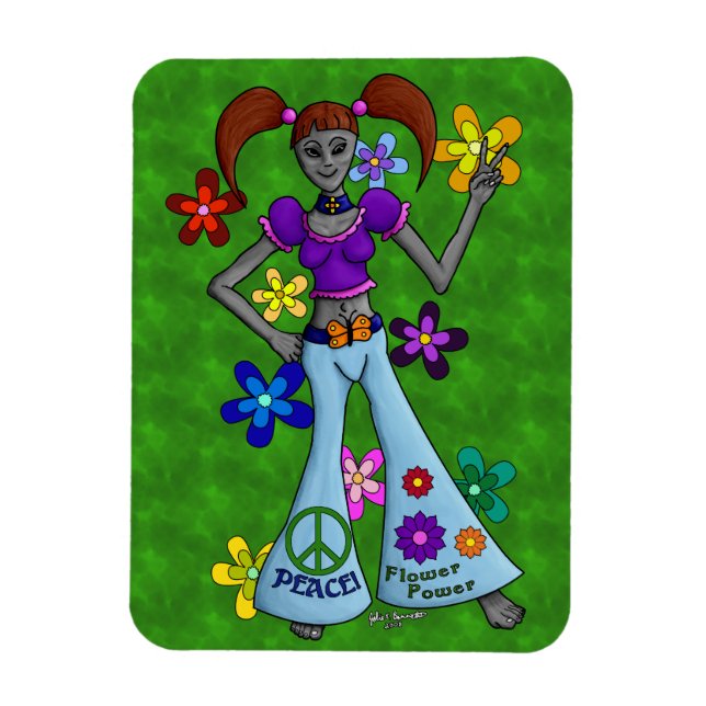 Imán Alien Hippy (Vertical)