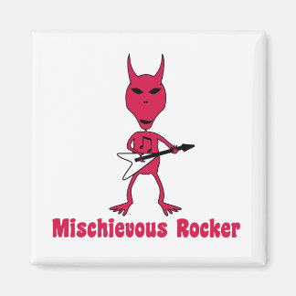 Imán Alien Mischievous Rocker Square Magnet