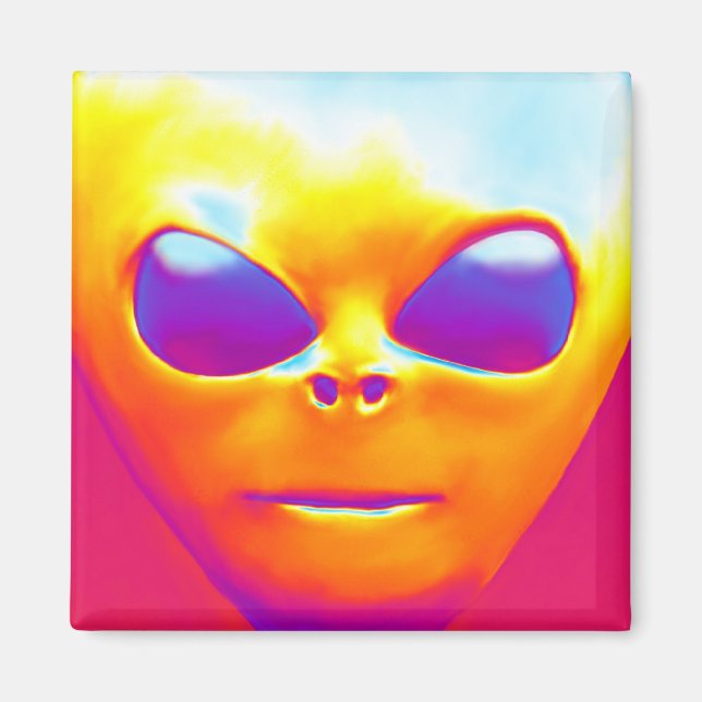 Imán Alien psicodélico (Frente)