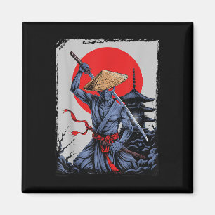 Imán Alien Samurai Ufo Gráfico de la época japonesa Uki