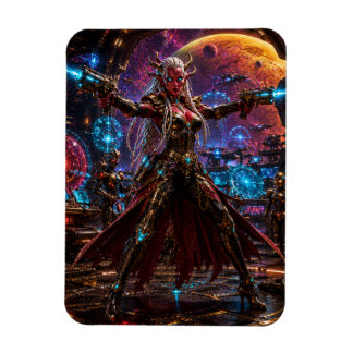 Imán Alien Space Pirate Queen — Twin Blasters
