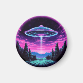 Imán Alien Spaceship Retro Futurista