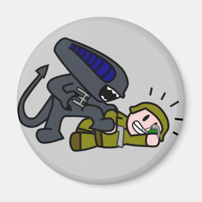 Imán Alien vs Soldado (Frente)