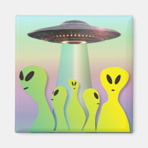 Imán Alienados amigos del amarillo y el verde