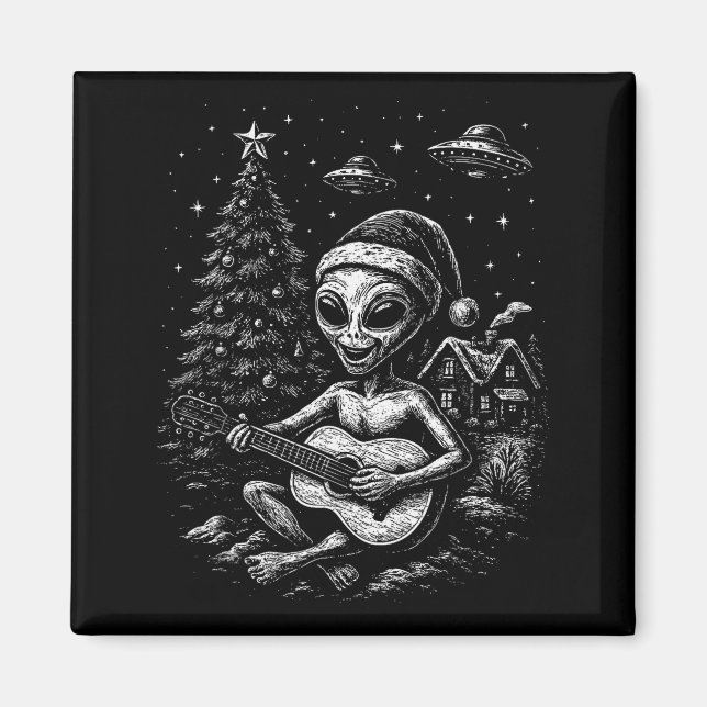 Imán Alienígena Ama la Navidad  (Frente)