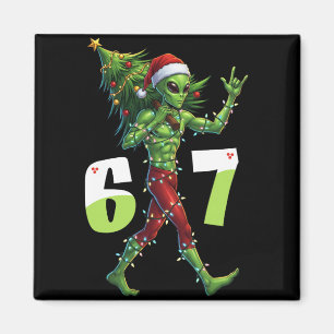 Imán Alienígena divertido de Navidad Seis Siete Meme 67