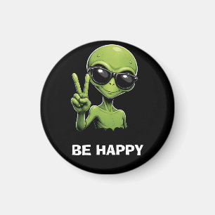 Imán Alienígena lindo dos dedos hacia arriba