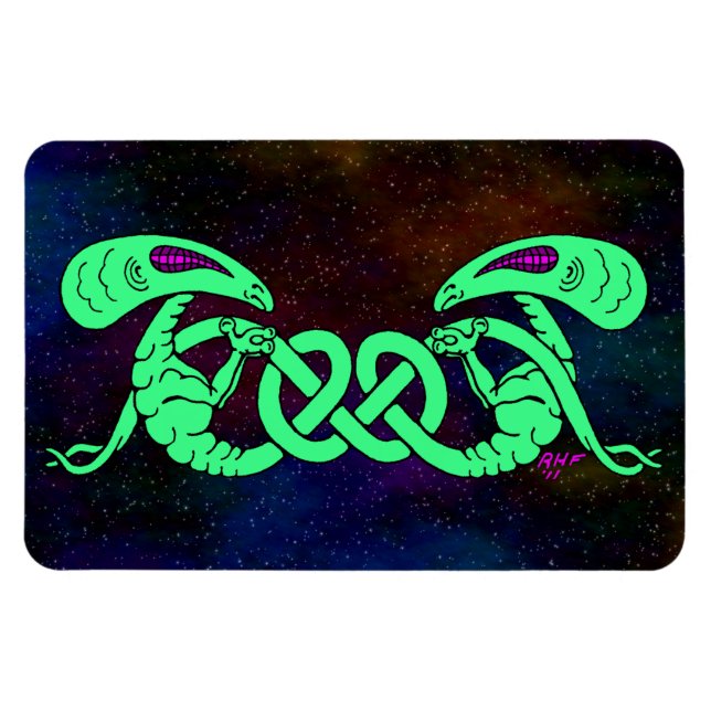 Imán Aliens Entwined (Aliens and Celtic Knot) (Horizontal)