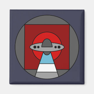 Imán Aliens UFO Colorful Geometric
