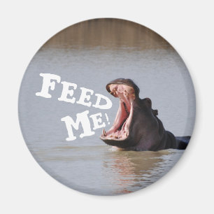 Imán ¡Alimentadme! Hippo Funny Fridge