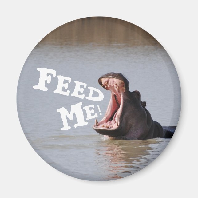 Imán ¡Alimentadme! Hippo Funny Fridge (Frente)