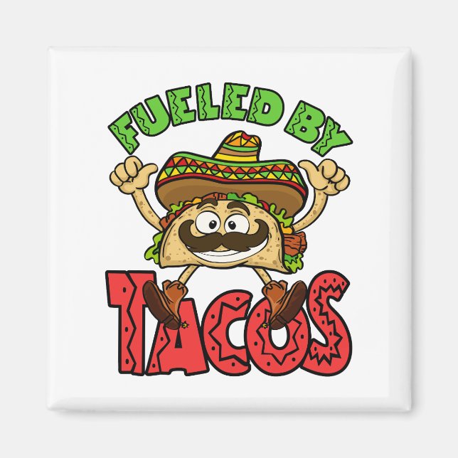 Imán Alimentado por Tacos Taco Lover (Frente)