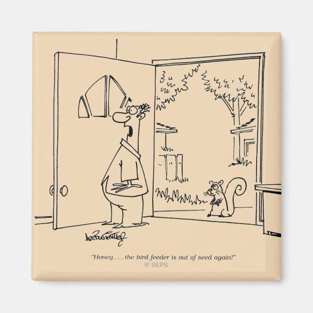 Imán Alimentador de pájaros vacío (Frente)