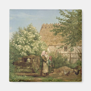 Imán Alimentando a los pollos