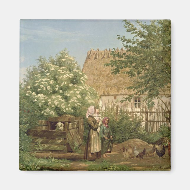 Imán Alimentando a los pollos (Frente)