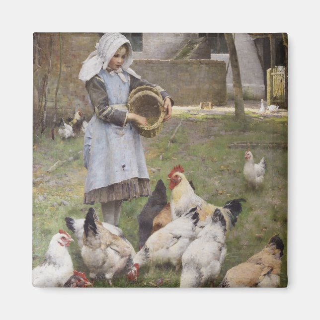 Imán Alimentando a los pollos (por Walter Frederick Osb (Frente)