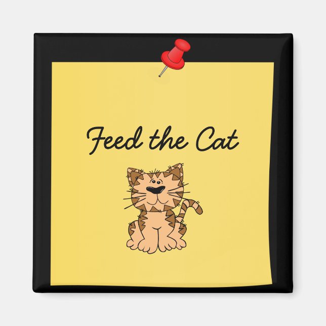 Imán Alimentar al gato (Frente)