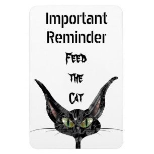 Imán Alimente el recordatorio del gato