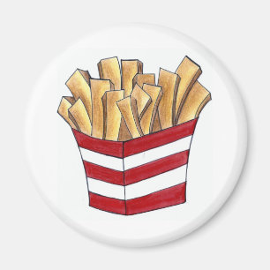 Imán Alimentos chatarra rápida de frijoles fritos frito