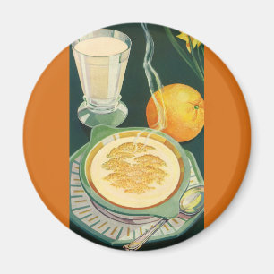 Imán Alimentos Saludables Vintage, Bebidas, Desayuno Sa
