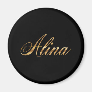 Imán Alina gold Design Lettering Magnet