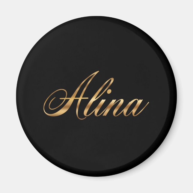 Imán Alina gold Design Lettering Magnet (Frente)