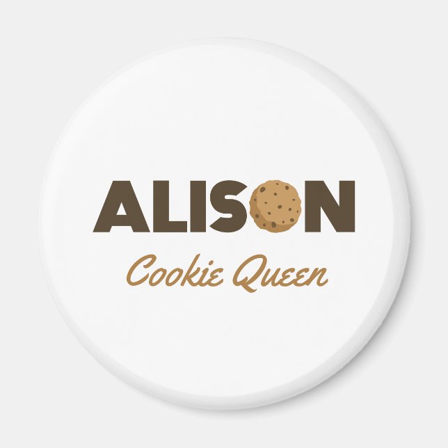 Imán Alison cookie queen (Frente)