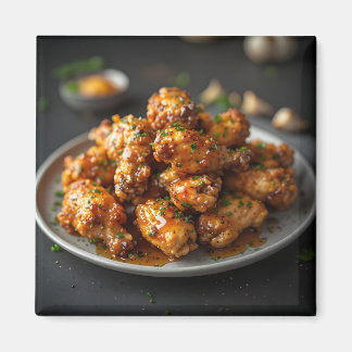 Imán Alitas de pollo con miel y ajo