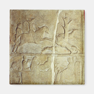 Imán Alivio de Stela que representa una caza del jabal