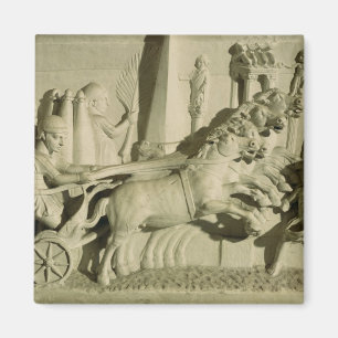 Imán Alivio que representa una raza de carro