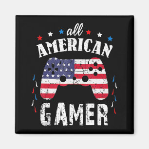Imán All American Gamer Patriotic Video Game 4 of Jul