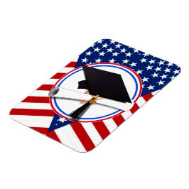 Imán All American Grad - Blanco rojo y azul en estrella
