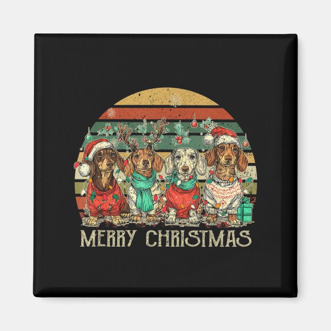 Imán All I Want For Christmas Is More Dachshunds Ugly X (Frente)