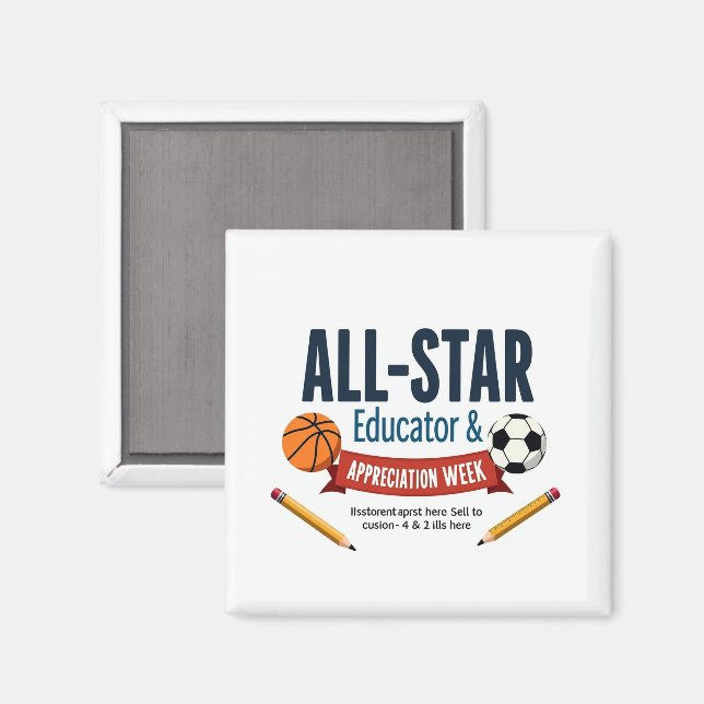 Imán All-Star Educator Appreciation Magnet (Anverso/Reverso)