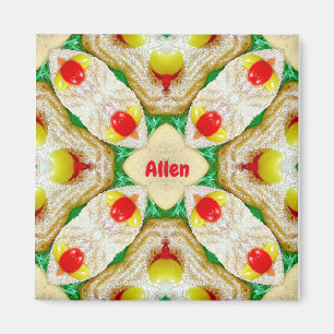 Imán ALLEN ~ Fractal del patrón personalizado de Pascua